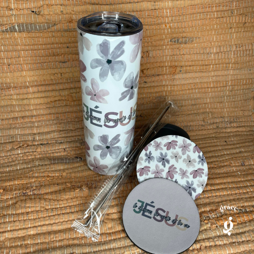 Juntos Jesús el camino, la verdad y la vida (vaso + posavasos)