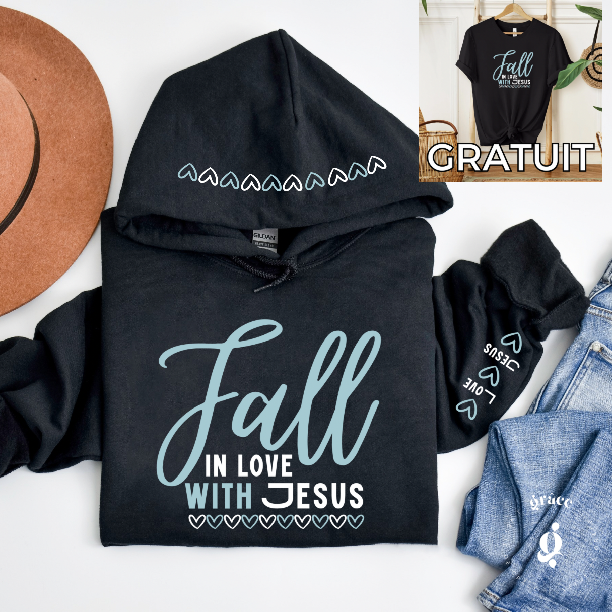 Chandail kangourou Fall in love with Jesus