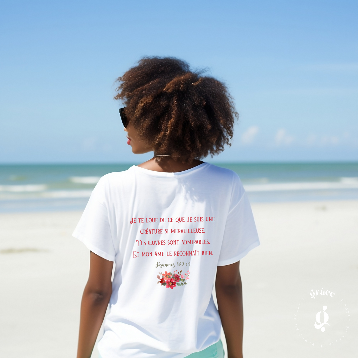 T-shirt Psaumes 139:14 (Femme de Dieu)