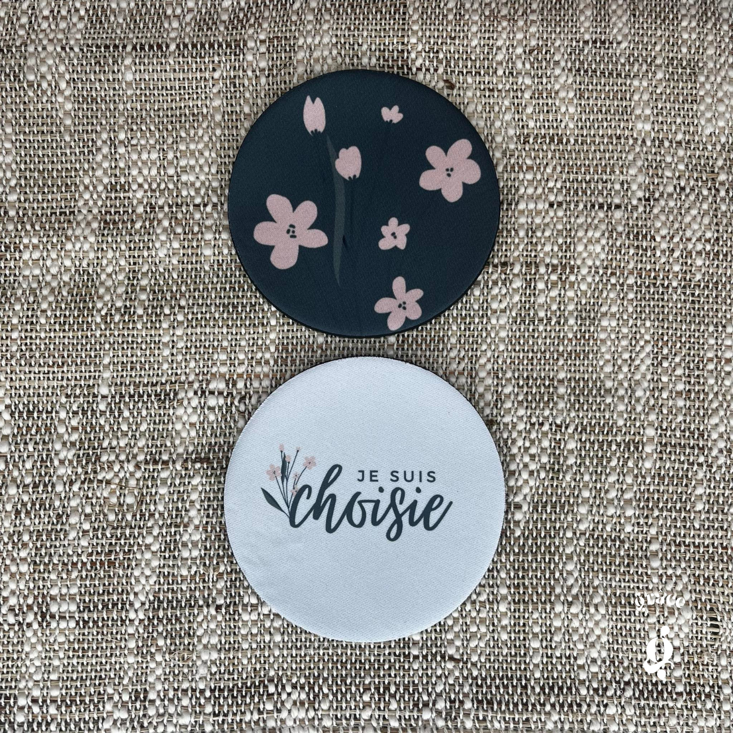 Conjunto soy elegido (vaso + posavasos)
