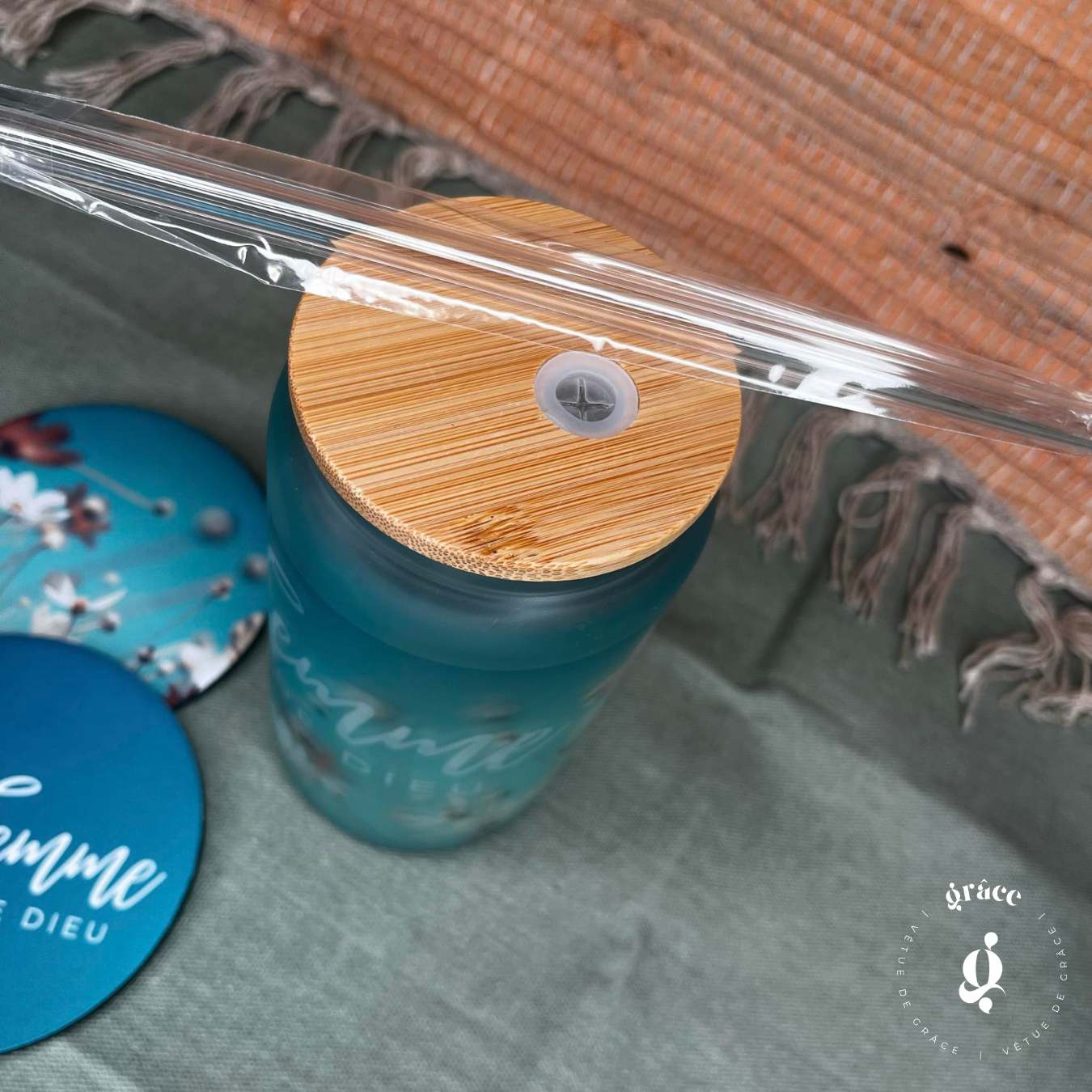 Tasse en verre givré | Femme de Dieu