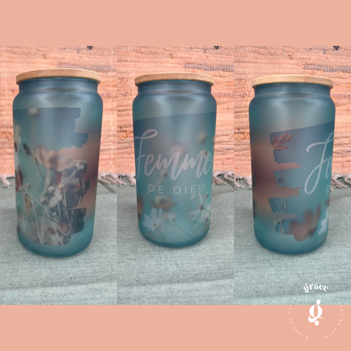Tasse en verre givré | Femme de Dieu