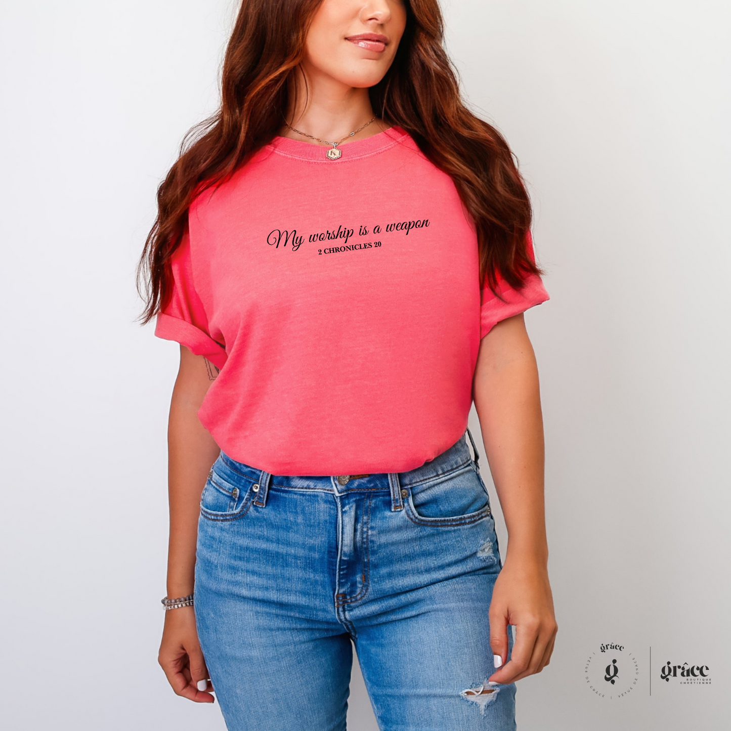 T-shirt WORSHIP is my WARSHIP - 2 Chronicles 20