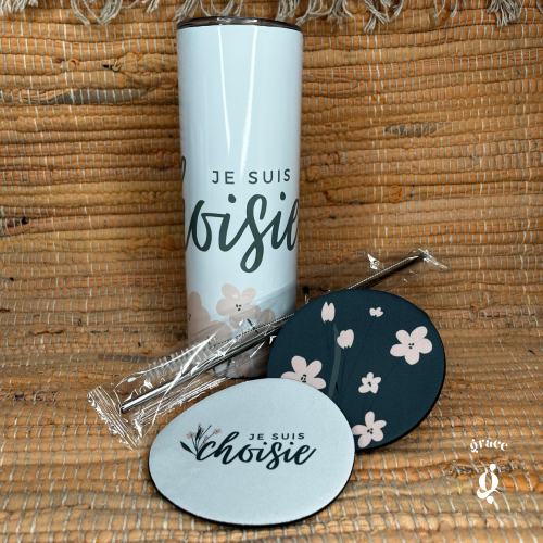 I am chosen set (tumbler + coasters)