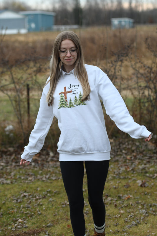 UNISEX Sweater - Jesus is the reason for the season (cross)