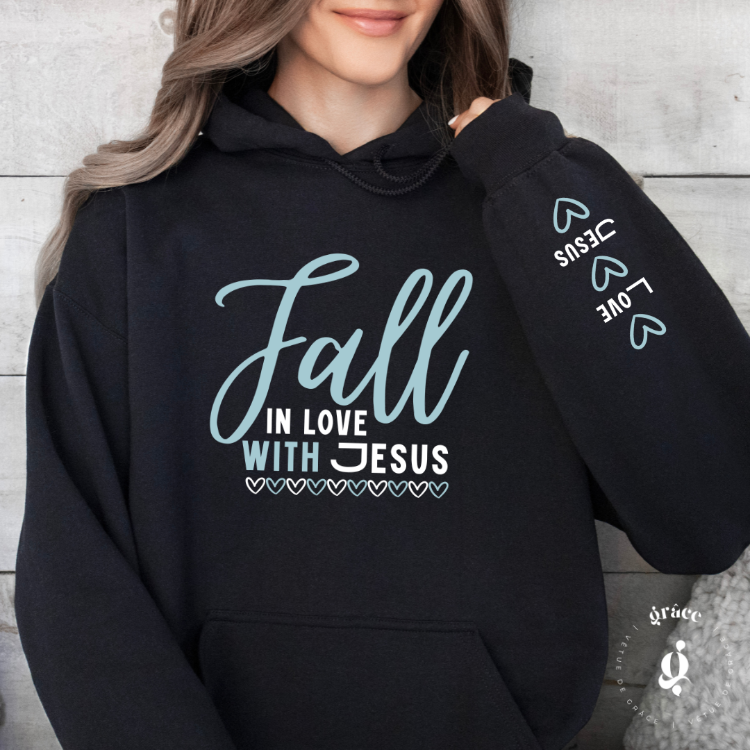 Chandail “Fall” in love with Jesus + T-shirt gratuit (ÉDITION LIMITÉE)