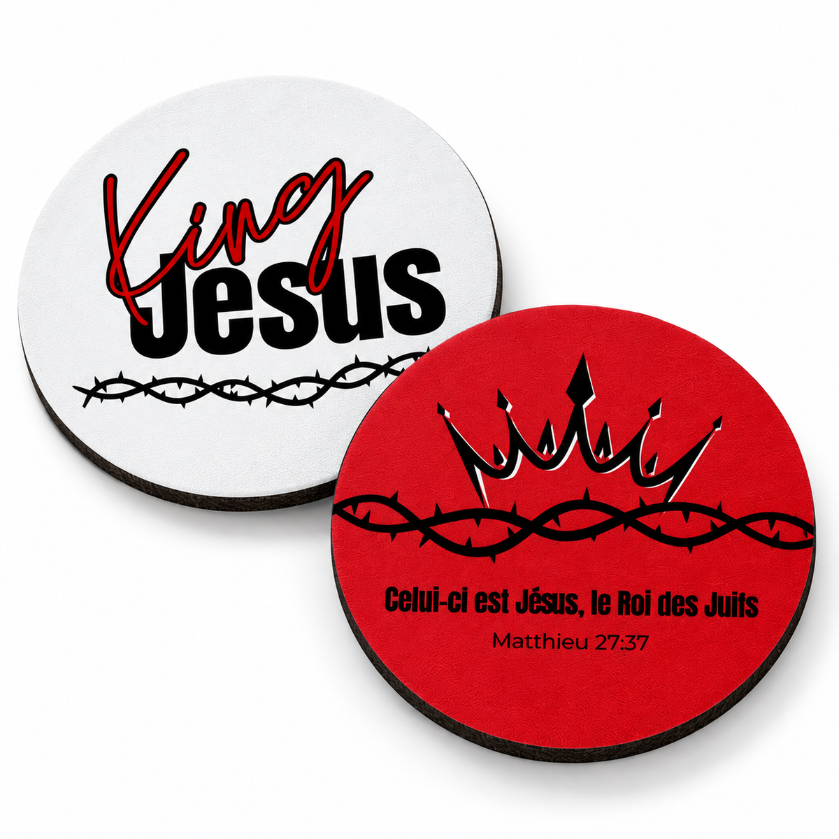 King JESUS coasters