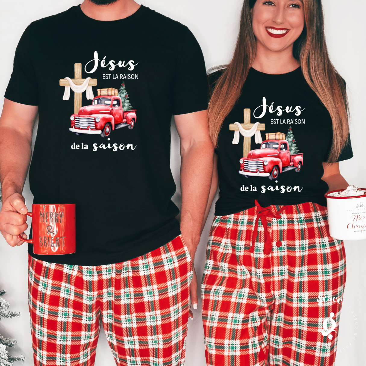 UNISEX T-shirt - Jesus is the reason for the season (cross and truck)