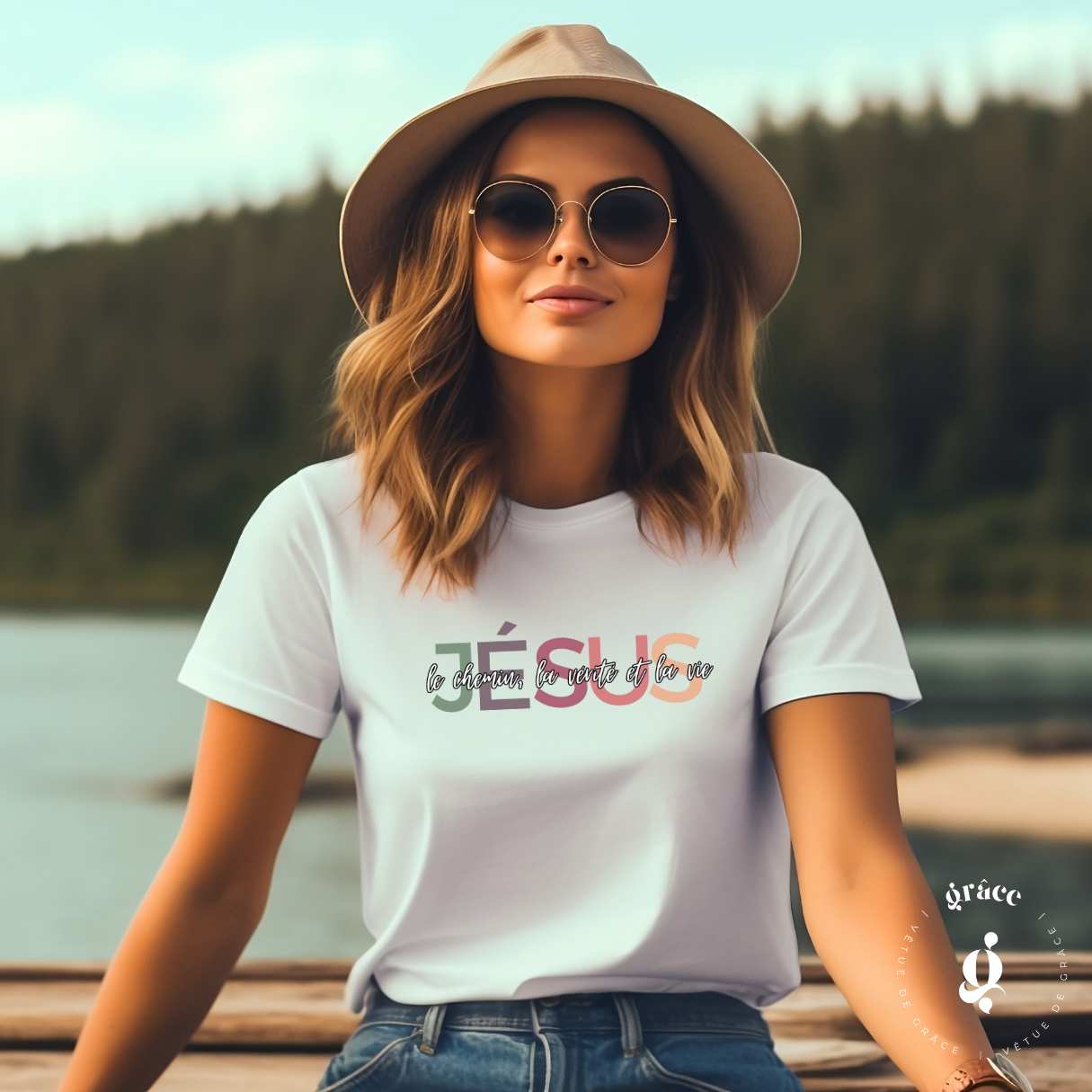 T-shirt Jesus The path, truth and life (John 14: 6)