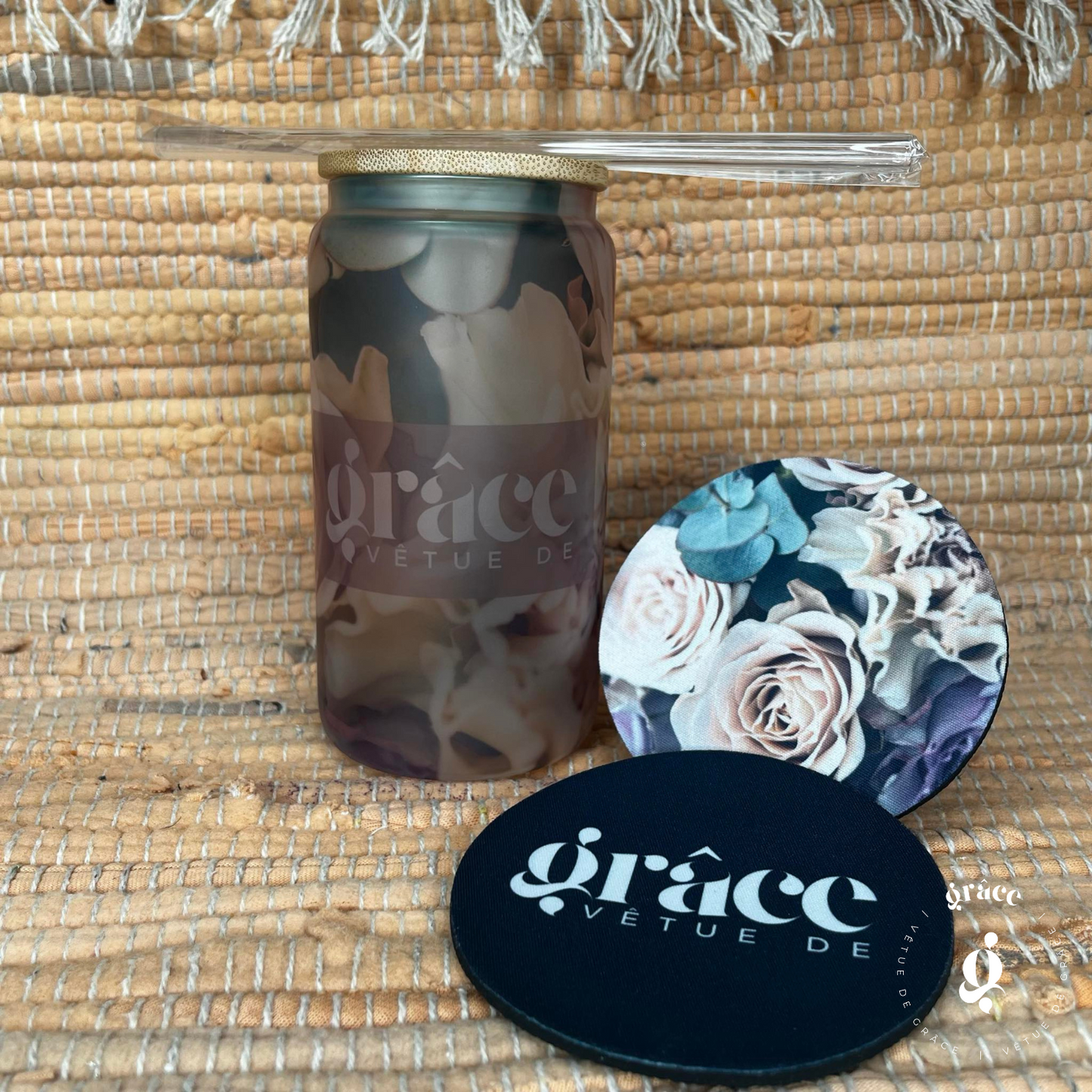 Frosted Glass Mug | Clothed in grace