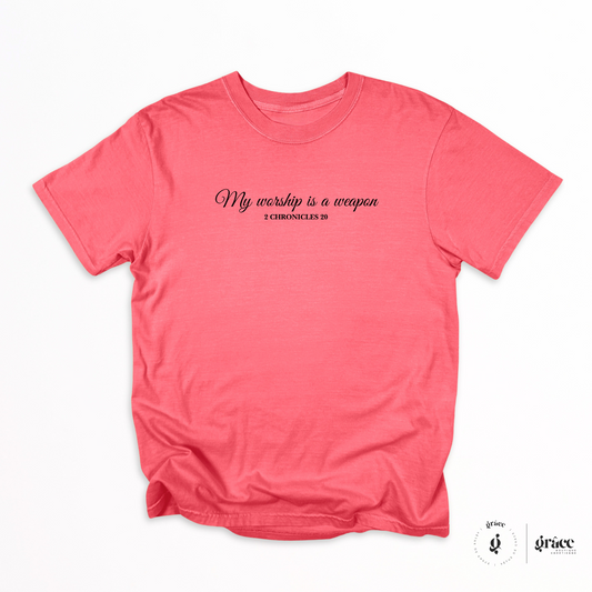 T-shirt WORSHIP is my WARSHIP - 2 Chronicles 20